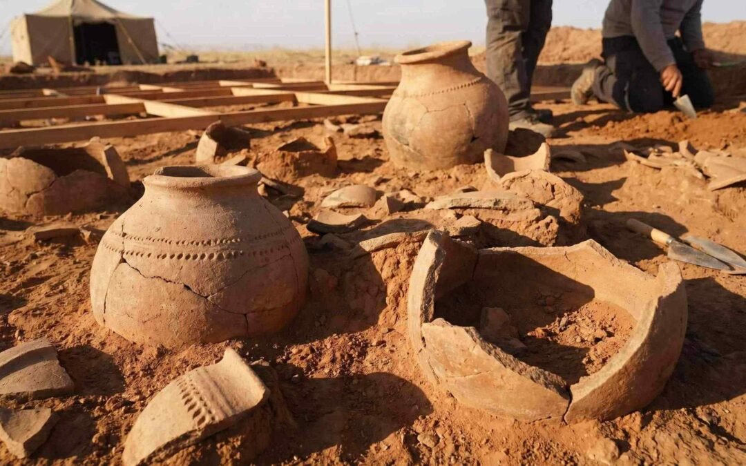 Ancient pottery sherds and artifacts showing the historical importance of pottery